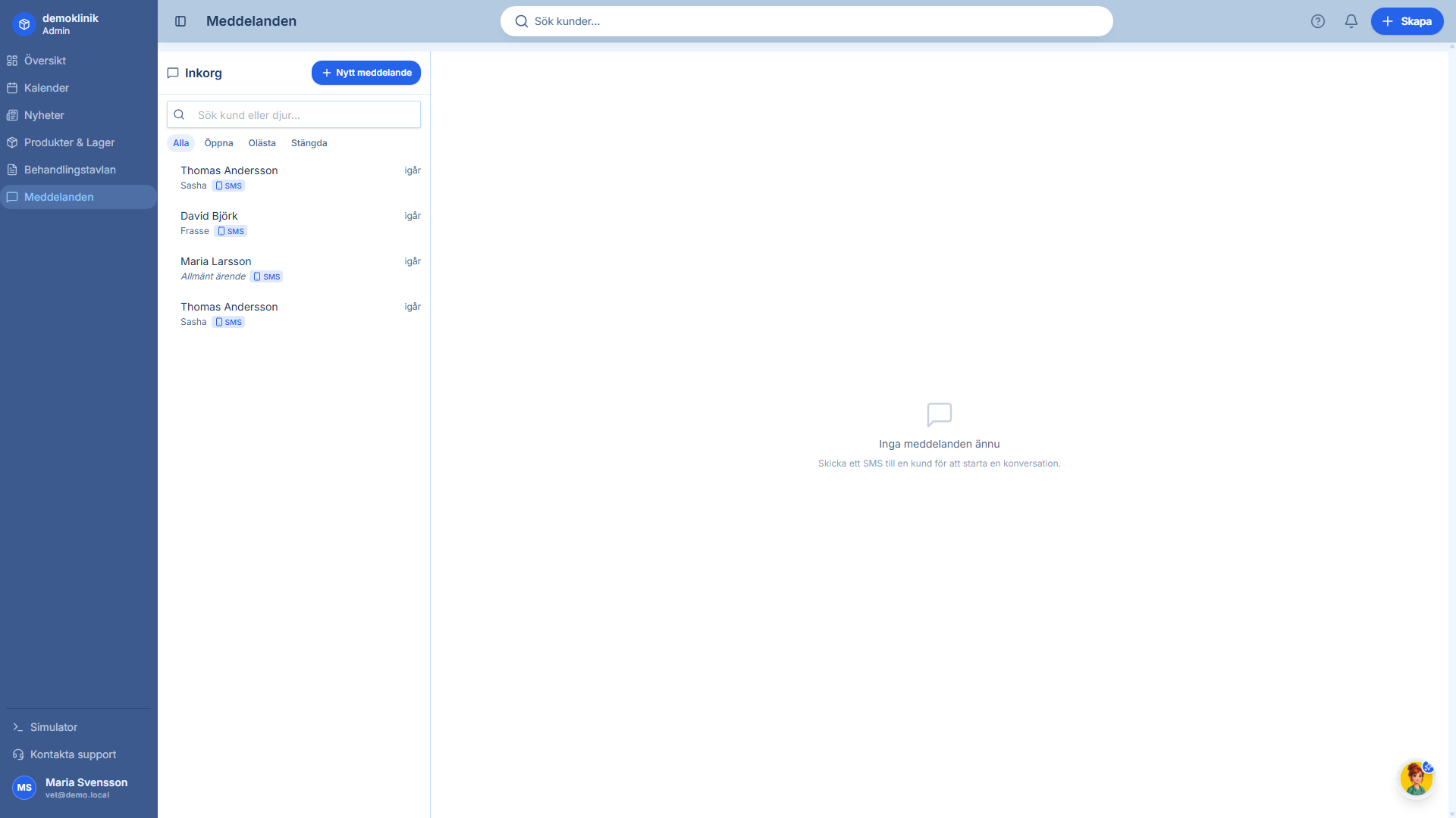 VetLogiq SMS messaging
